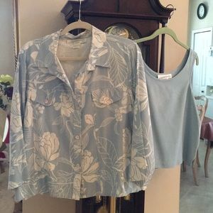 Sleeveless top and matching jacket